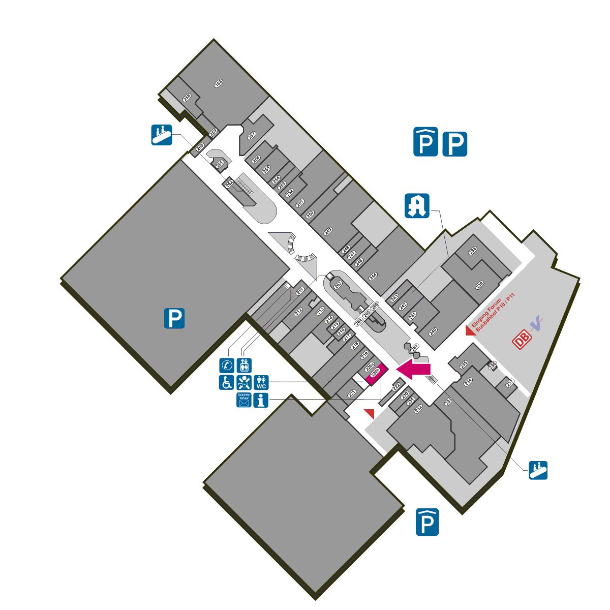 Lageplan i-Punkt Stadtinformationsbüro